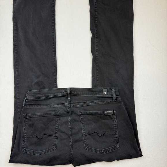 7 For All Mankind Size 32 Waist Black Straight Leg Jeans - Picture 3 of 4